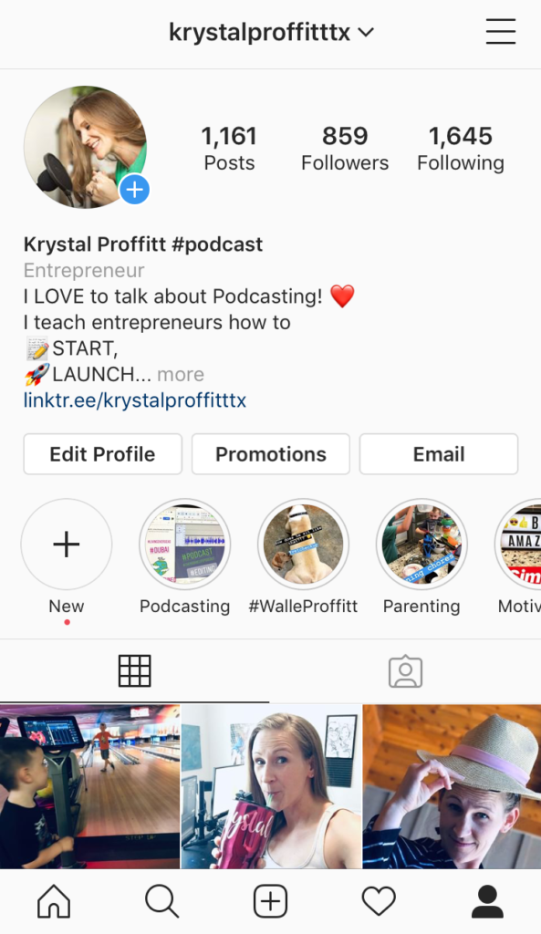 Instagram Account KrystalProffittTX